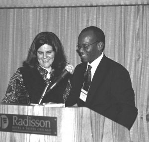 Jane receiving award