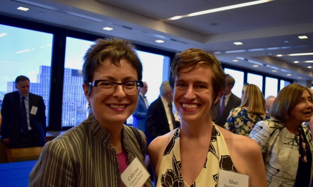 Former Gibbons clerk Catherine Perusse with EJUSA Executive Director Shari Silberstein