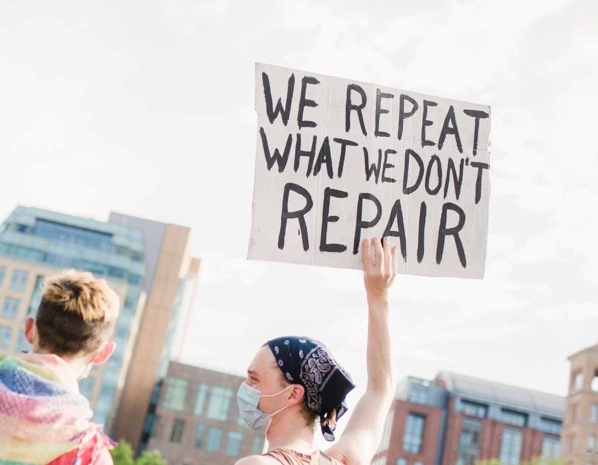repair protest sign