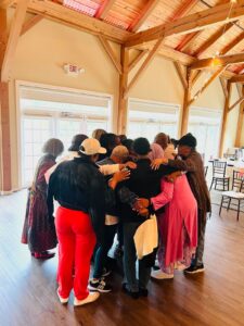 people in a circle at healing justice