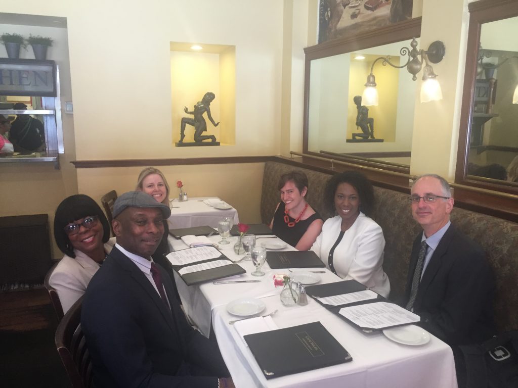 At lunch, after the White House meeting