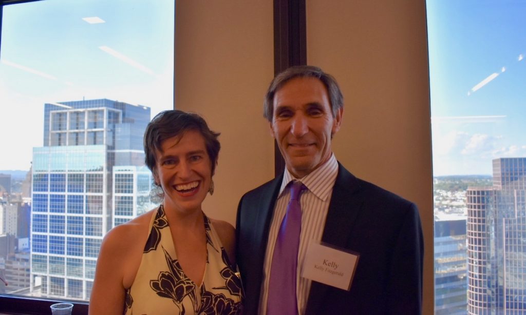 EJUSA Executive Director Shari Silberstein with Kelly Fitzgerald