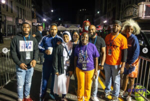 Newark activists during 24 hours of peace.