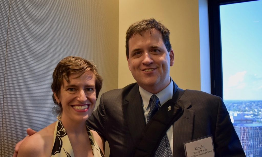 EJUSA Executive Director Shari Silberstein with Kevin Walsh, who served with the Judge on the Executive Committee of New Jerseyans for Alternatives to the Death Penalty