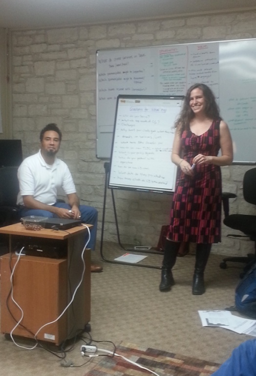 Shari and David Rogers facilitating the discussion with the Texas Criminal Justice Coalition.
